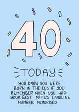 Happy 40th birthday, Landline Throwback Memories created by Schnauzer Scribbles