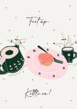 Feet up, Kettle on cute occasion card 1001 created by Molly Lavinia Hutchings