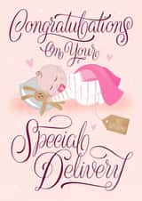 Special Baby Girl Delivery, No Returns! created by Laura Scribbles