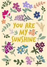 You are my Sunshine, Floral Love Card created by Lili's Papers Co.