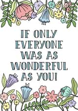 Floral card, just because, friendship bestie, flowers, for her, appreciation created by By Emma Dearling