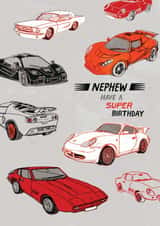 Nephew super car birthday design created by Pencilface