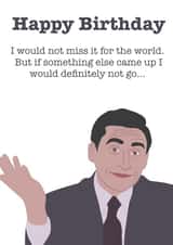 Cheeky Michael Scott Birthday Excuse created by Danielle Louise Designs