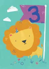 3rd birthday lion created by Laura Pantony