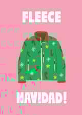 Fleece Navidad - Fleece - Feliz Navidad - Pun - Funny - Trendy - Fun - Candy Canes - Christmas Card created by Lucy Maggie Designs