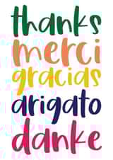 Multi Language Thank You Card created by Russet and Gray