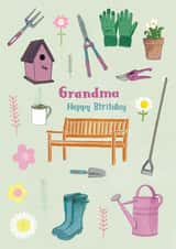 Classic Birthday Card - For Grandma - Gardening created by Pencilface