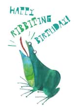 Happy Ribbiting Frog Birthday Card created by Ludovica Marani