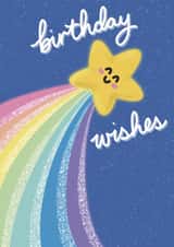 Rainbow shooting star birthday card created by Rainbow Craft Co