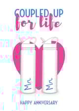 Love Island Anniversary Card for gay couple or partner 1000 created by Bev O'Connor || @oconnordesign