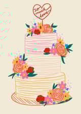So Much Love - Wedding Cake Card created by Emmy Lupin Studio 