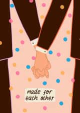 Made For Each Other - LGBTQ Wedding Card created by Emmy Lupin Studio 