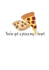 Pizza Of My Heart Greeting Card created by Little Takeover