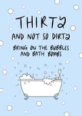 Thirty and Not So Dirty Birthday Card created by Muses & May 