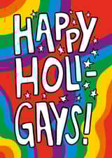 Happy Holi-Gays Pun Christmas Card created by TeePee Creations