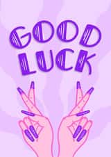 Finger Crossed Good Luck Card created by Alice Illu