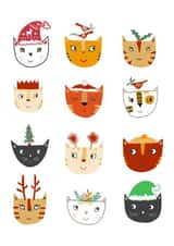 Cute Cat Christmas Card created by Nic Squirrell