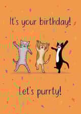 Birthday Dancing Cats card created by Maddy Bennett