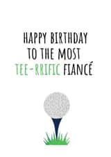 Fiancé birthday card golf cute funny created by Amy (Hedgecards)