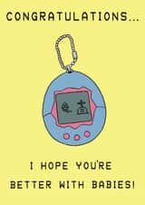 Funny 90’s New Baby Pregnancy Card created by Tiny Tiger