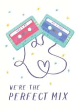Perfect Mix Anniversary or Valentine's Day - Retro Music Cassette Tape 1990s created by Painted Parasol Studio