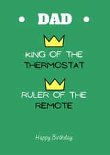 Ruler of the Remote Happy Birthday Dad created by BirdyCards