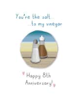 Cute Salt Anniversary Card - 8 Years - You're The Salt To My Vinegar created by Violet Owen Designs
