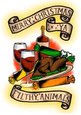 Traditional Tattoo Style Christmas Card  created by Molly Starkes