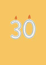 Classic Birthday Card - 30th - Candles created by Lately Studio
