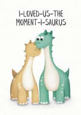 Cute Dinosaur Pun Love Card for Husband, Wife, Birthday, Anniversary created by Lanther Black