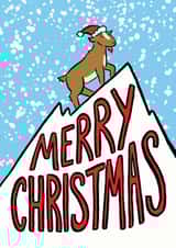 Mountain Goat Christmas Card created by Kate Wand