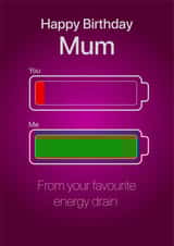 Energy Drain card for Mum created by Rosewood Design