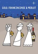Funny Wine Christmas Card created by Of Life & Lemons Ltd.