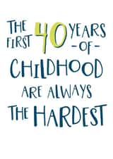 First 40 Years Birthday Card  created by Wink Design - Michelle Roberts