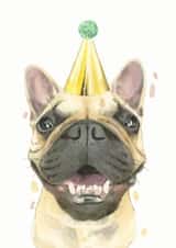 French Bulldog Birthday Card created by Robert James Hull