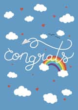 Rainbow Congrats - Same sex celebration card created by Emma Blue