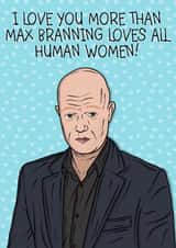 Max Branning love card created by Duck & Mustard