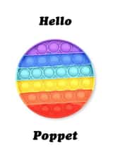 Everybody loves a poppit! Hello Poppet card created by Chloé Lawson