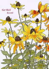 Get well flower card for her created by Nicky's Art