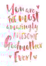 Amazingly Awesome Godmother Christening or Birthday Card created by Dig The Earth