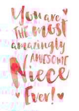 Amazingly Awesome Niece Appreciation or Birthday Card created by Dig The Earth