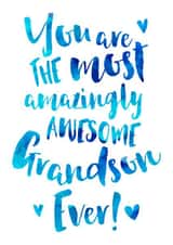 Amazingly Awesome Grandson Appreciation or Birthday Card created by Dig The Earth