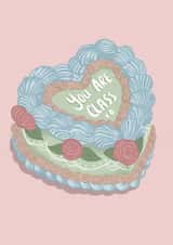 Classic Birthday Card - For Her - You Are Class created by Lisa Manton illustration 