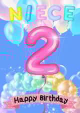 Niece-Happy 2nd Bubbly Balloon Birthday created by Kerrylovescards