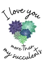 Succulent valentines love card created by Georgina Vallat