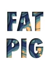 Fat pig birthday card created by Ethan Dean