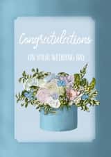Wedding day flowers card - Congratulations on your wedding day created by Oliva_art