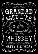 Grandad Jack Daniels Whiskey Birthday Card created by la la la Designs