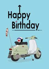 British Mod Birthday Card 1002 created by aob.designed