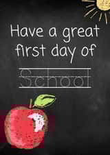 Chalkboard First Day of School created by Hare and Bear Design